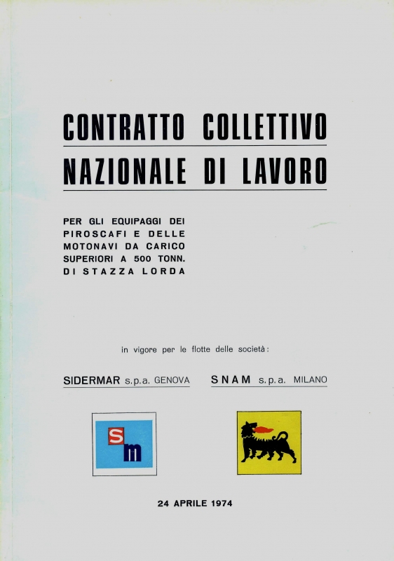 CONTRATTO LAVORO EQUIPAGGI - 1974