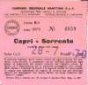 Caremar anno 1979 Biglietto 3 classe