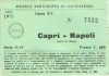 SPAN anno 1975 Biglietto 1 classe Capri-Napoli