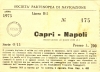 SPAN anno 1975 Biglietto 3 classe bambino Capri-Napoli