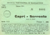 SPAN anno 1975 Biglietto 1 classe Capri-Sorrento