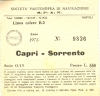 SPAN anno 1975 Biglietto linea celere Capri-Sorrento