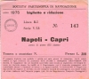 SPAN anno 1975 Biglietto 3 classe Napoli-Capri