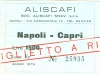 Aliscafi Snav Biglietto anno 1976