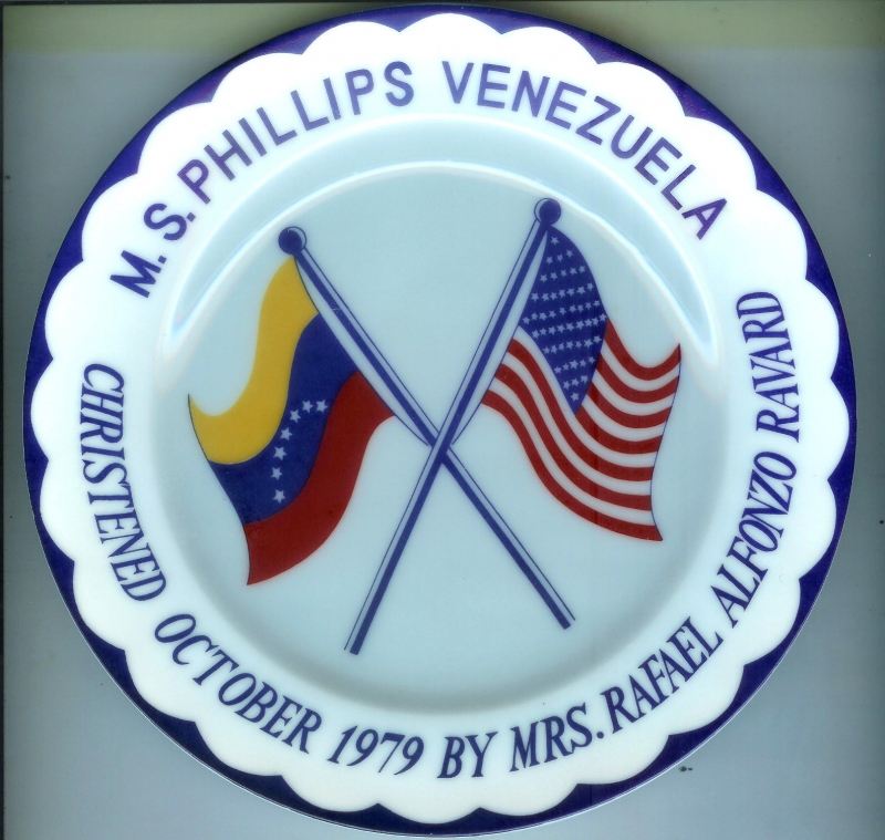 ricordo battesimo nave Phillips Venezuela