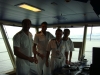 Splendor bridge-1st officer Bonica,3rd officer Marcora,3rd officer Brogno,Deck Cadet Di Iorio