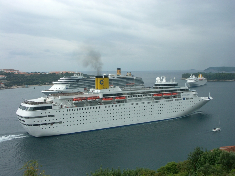 Costa ships in Dubrovnik in 2005.