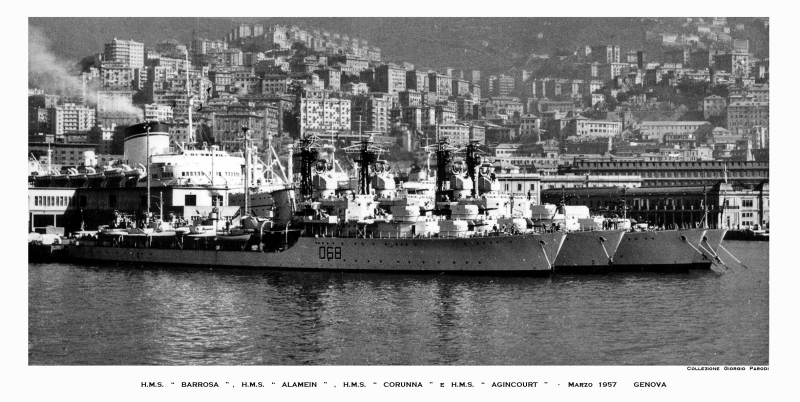 HMS  BARROSA , HMS   ALAMEIN , HMS  CORUNNA  e  HMS  AGINCOURT