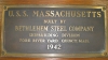 Builder's plaque for U.S.S. Massachusetts