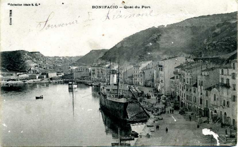 BONIFACIO (Corsica) Piroscafo LIAMONE