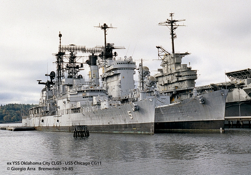 ex USS Oklahoma City CLG 5 and ex USS Chicago CG11