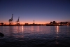 Porto di Genova al tramonto