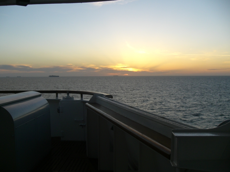 Primo tramonto nel Mediterraneo