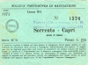 SPAN anno 1973 Biglietto 1 classe Sorrento-Capri