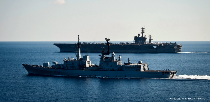 FRANCESCO MIMBELLI D 561  e  USS  NIMITZ  ( CVN 68 )
