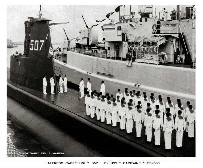 ALFREDO CAPPELLINI  507   ex   USS  CAPITAINE   SS-336