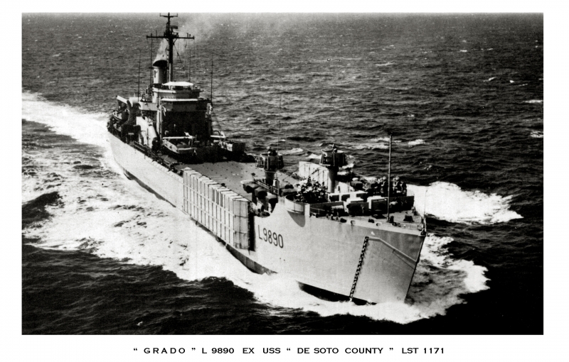 GRADO L 9890 ex USS DE SOTO COUNTY ( LST 1171 )
